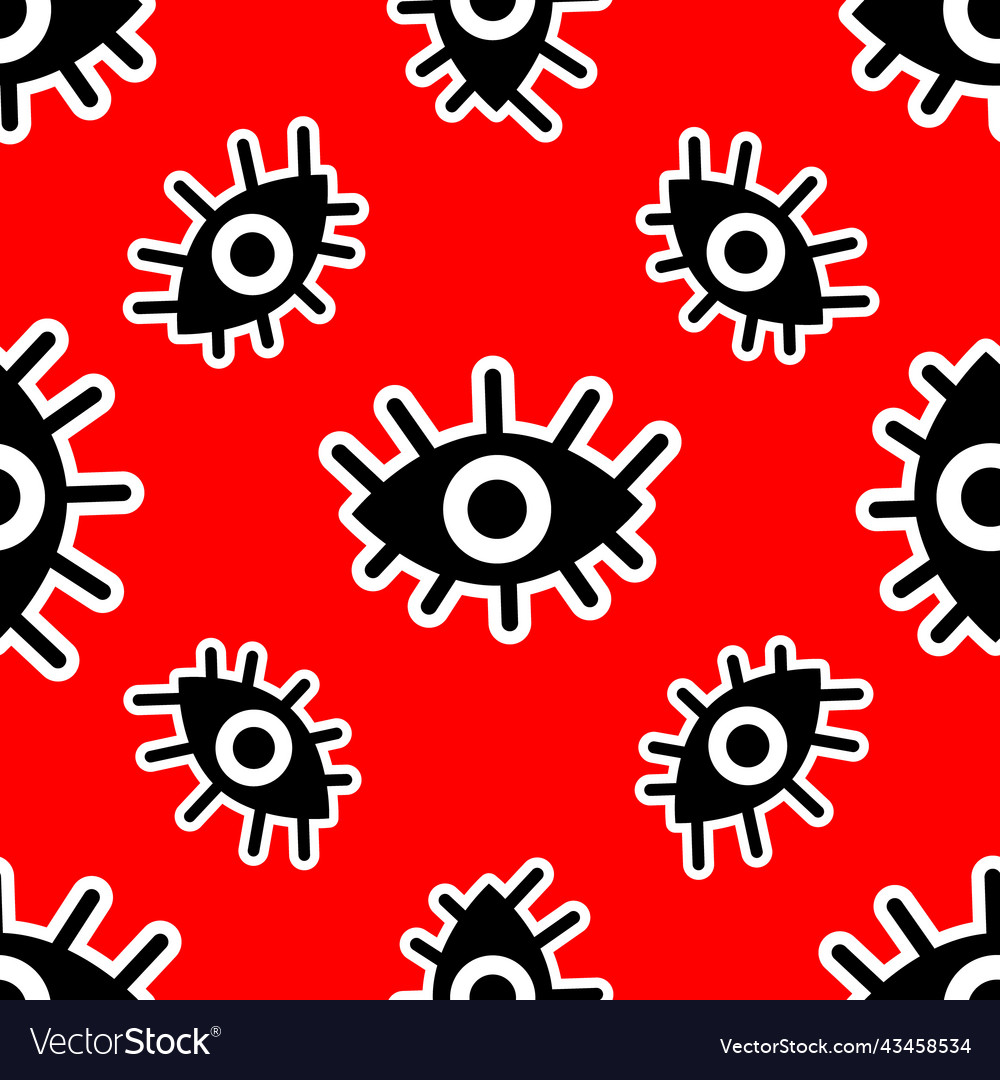 Bright pattern of abstract eyes vector image Bright pattern of abstract eyes