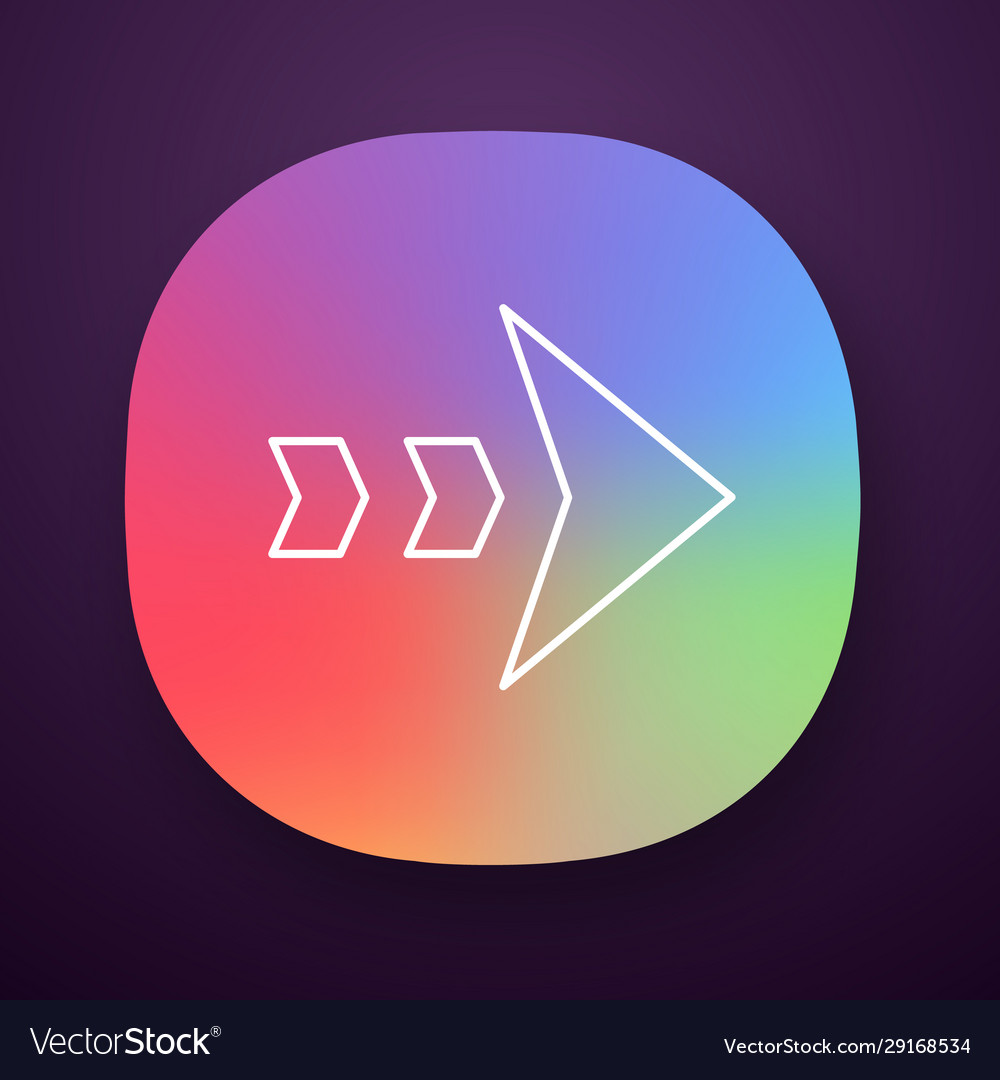 Dashed arrow app icon arrowhead showing right vector image Dashed arrow app icon arrowhead showing right