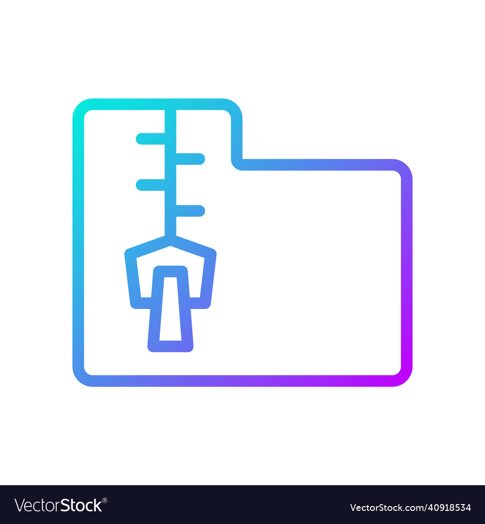 Data mining file archive gradient linear icon vector image Data mining file archive gradient linear icon