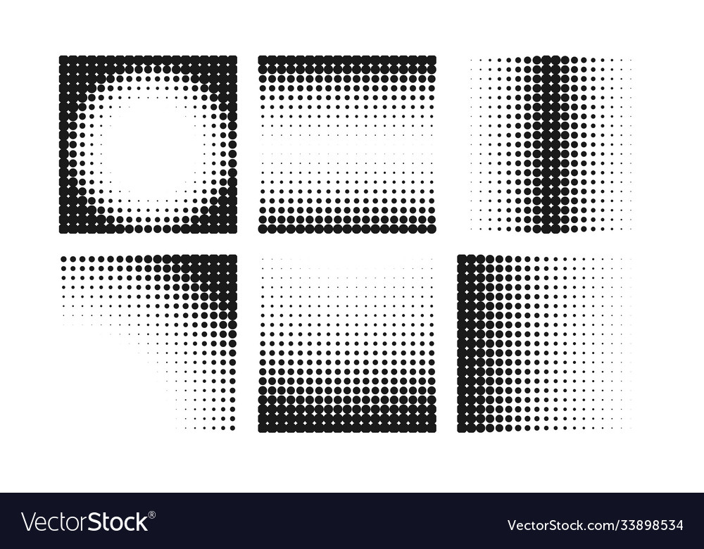Halftone Circle Pattern Collection