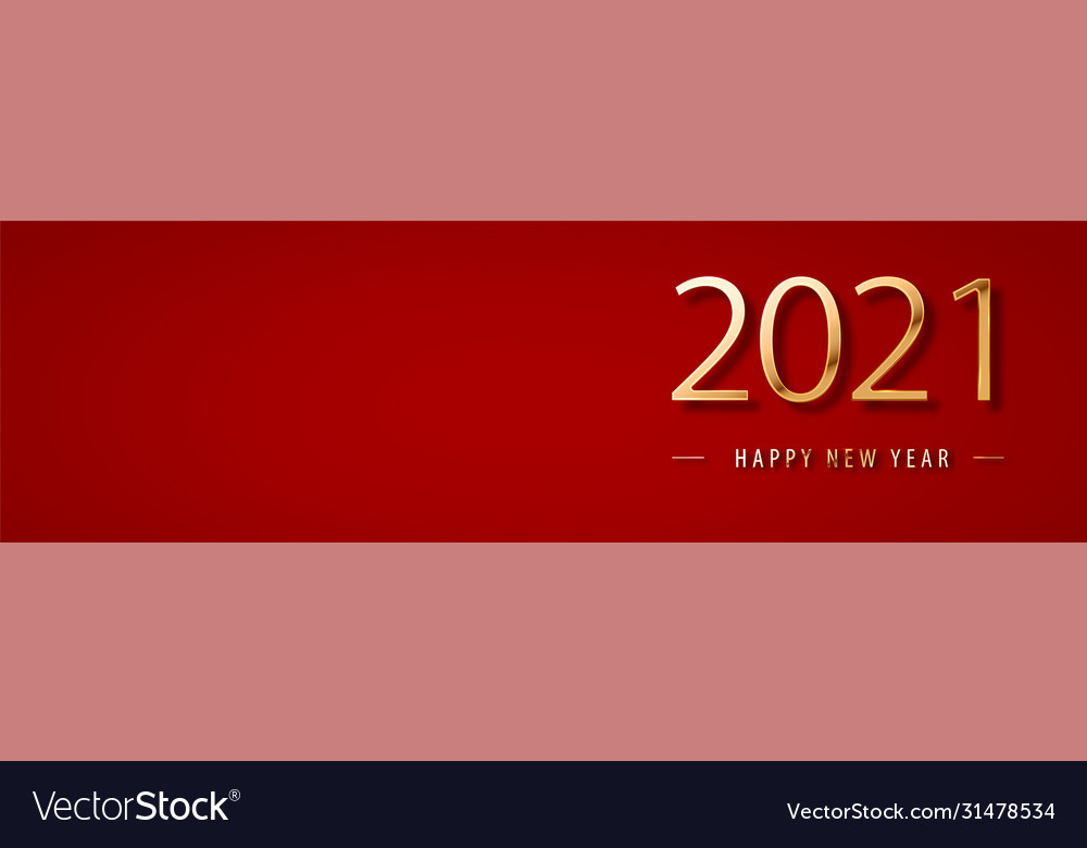 Happy New Year 2021 Red Banner