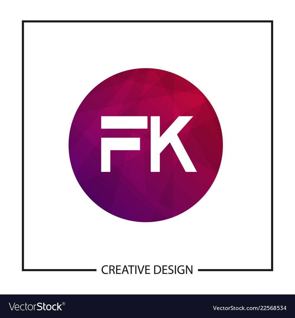 Initial letter logo fk template design