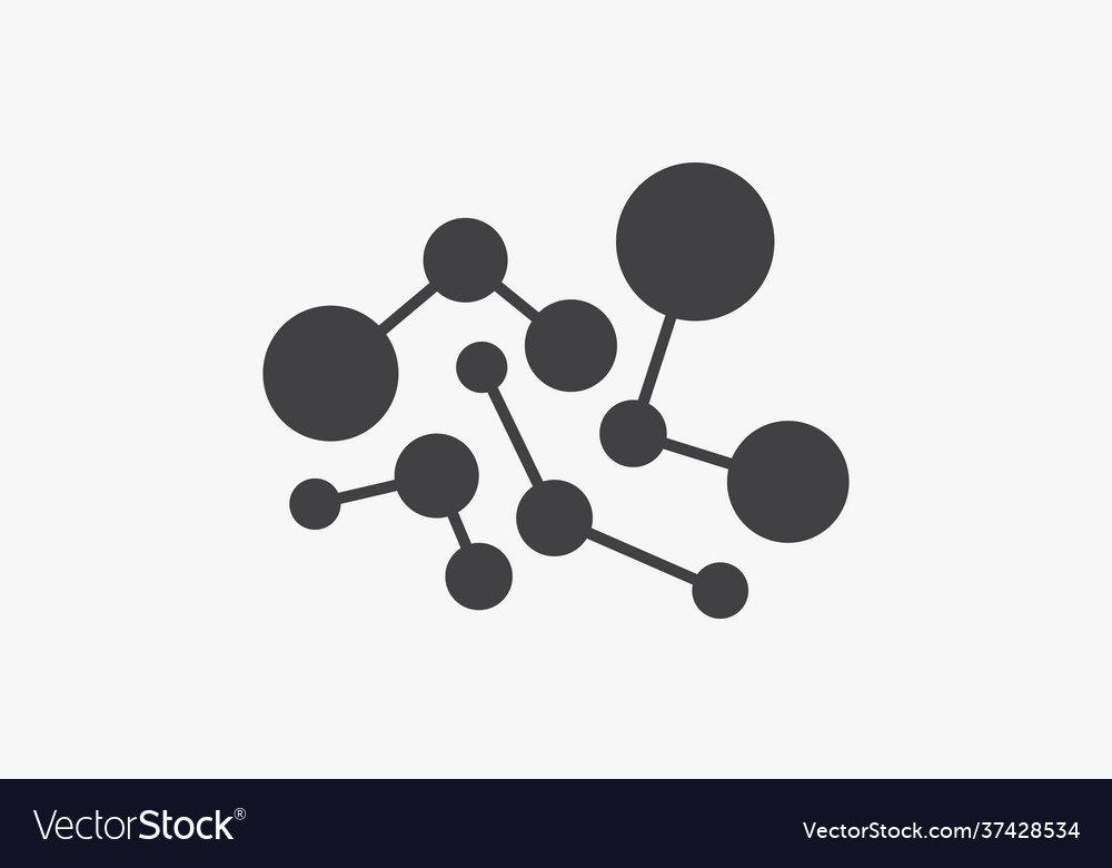 Molecule structure icon creative isolated