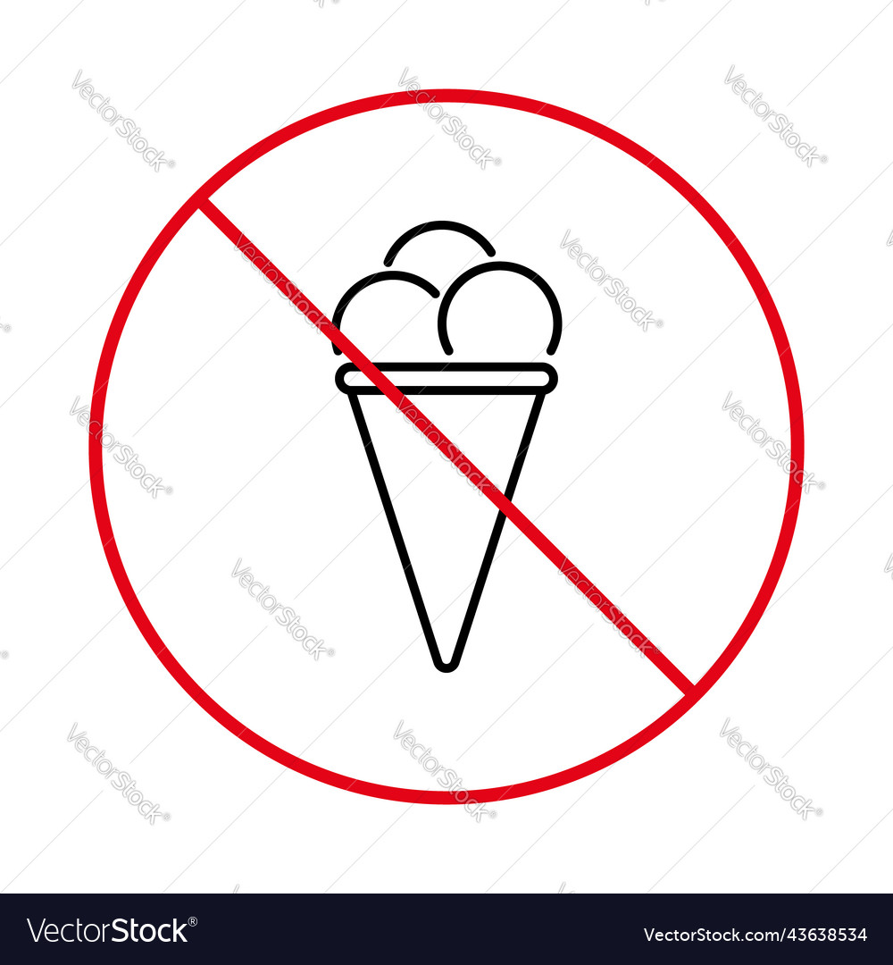 No allowed ice cream information sign ban entry