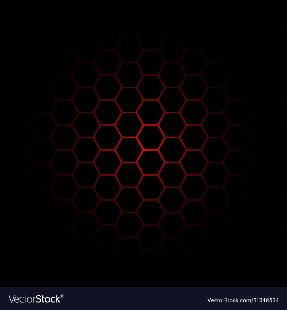 Red Hexagon Metallic Pattern