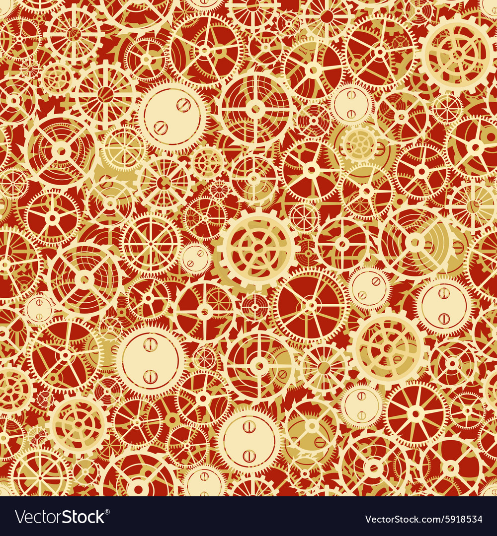 Seamless rusty cogwheel pattern