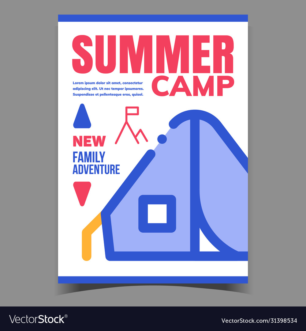 Summer camp creative advertisement poster