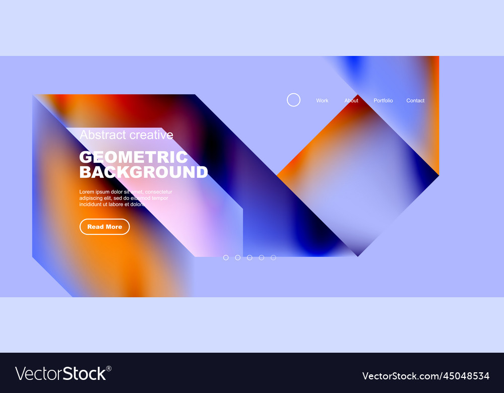 Triangles with fluid gradients abstract landing vector image Triangles with fluid gradients abstract landing