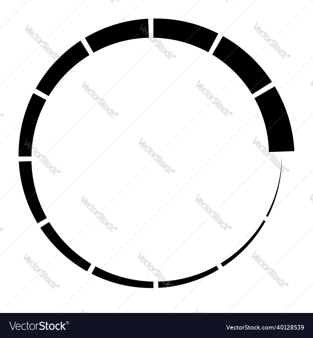 12 Teilschnitt segmentiert Kreis abstrakt gestrichelt vector image 12 Teilschnitt segmentiert Kreis abstrakt gestrichelt