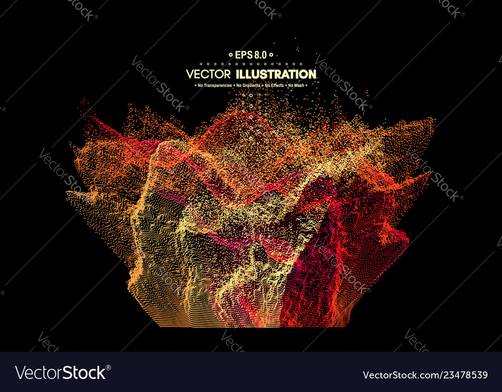 Abstract 3D Particle Grid Background
