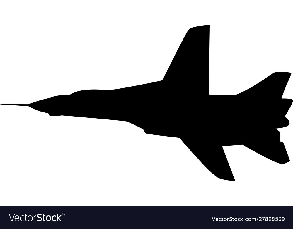 Aeroplane silhouette vector image Aeroplane silhouette