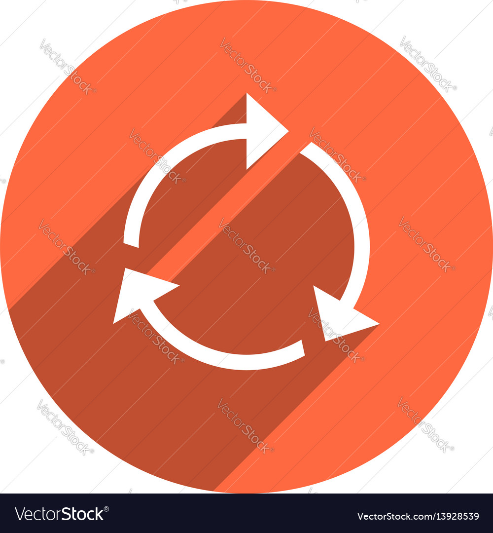 Arrow Sign Repetition Icon Circle Button Vector Image