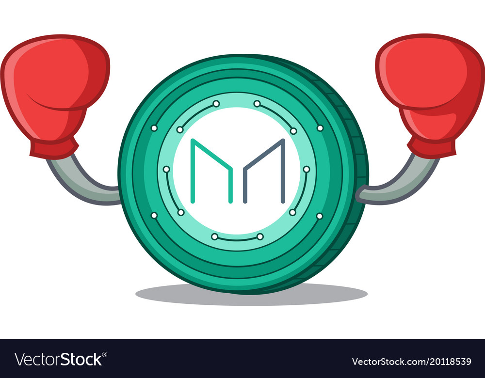 Boxing maker coin character cartoon