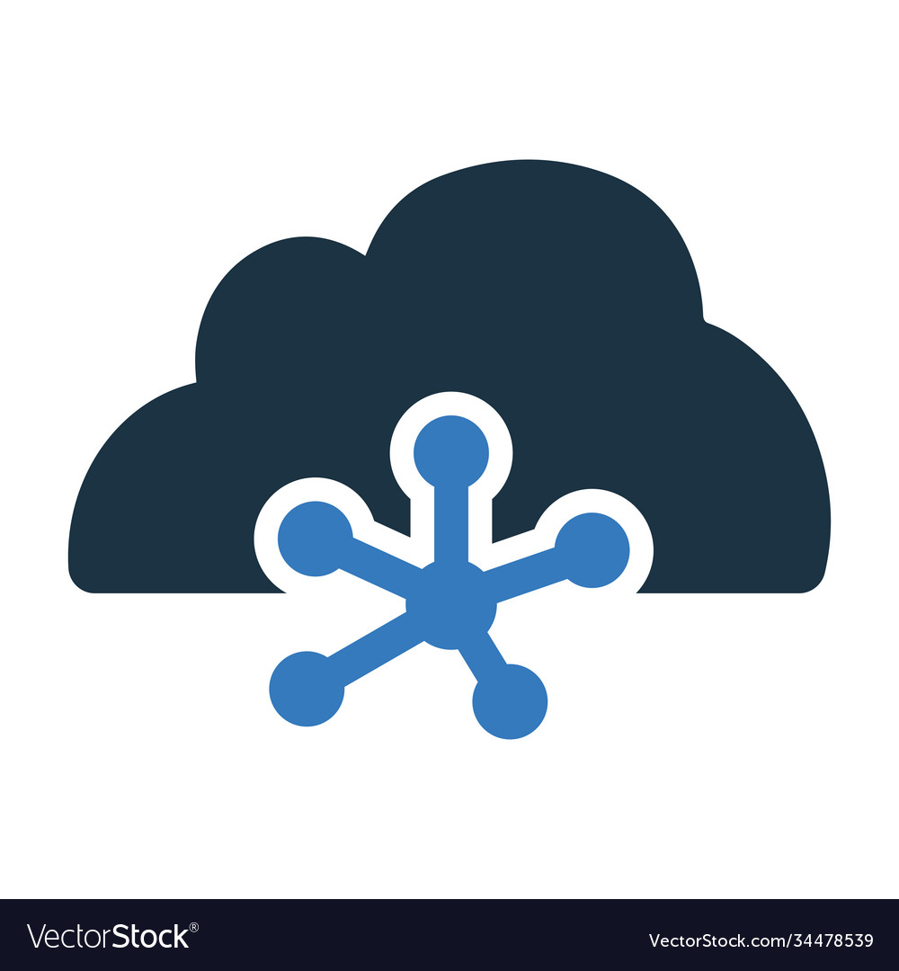 Cloud connection sharing web icon graphics vector image Cloud connection sharing web icon graphics