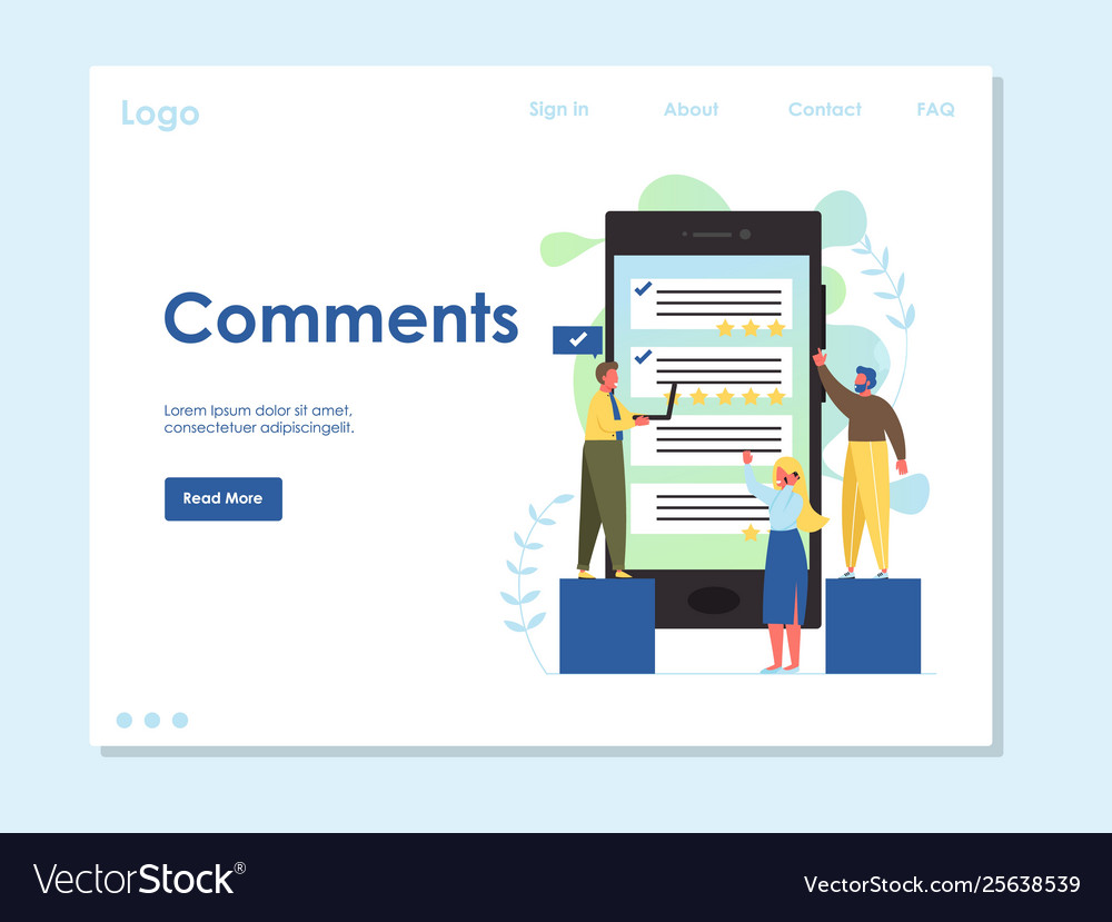 Comments Website Landing Page