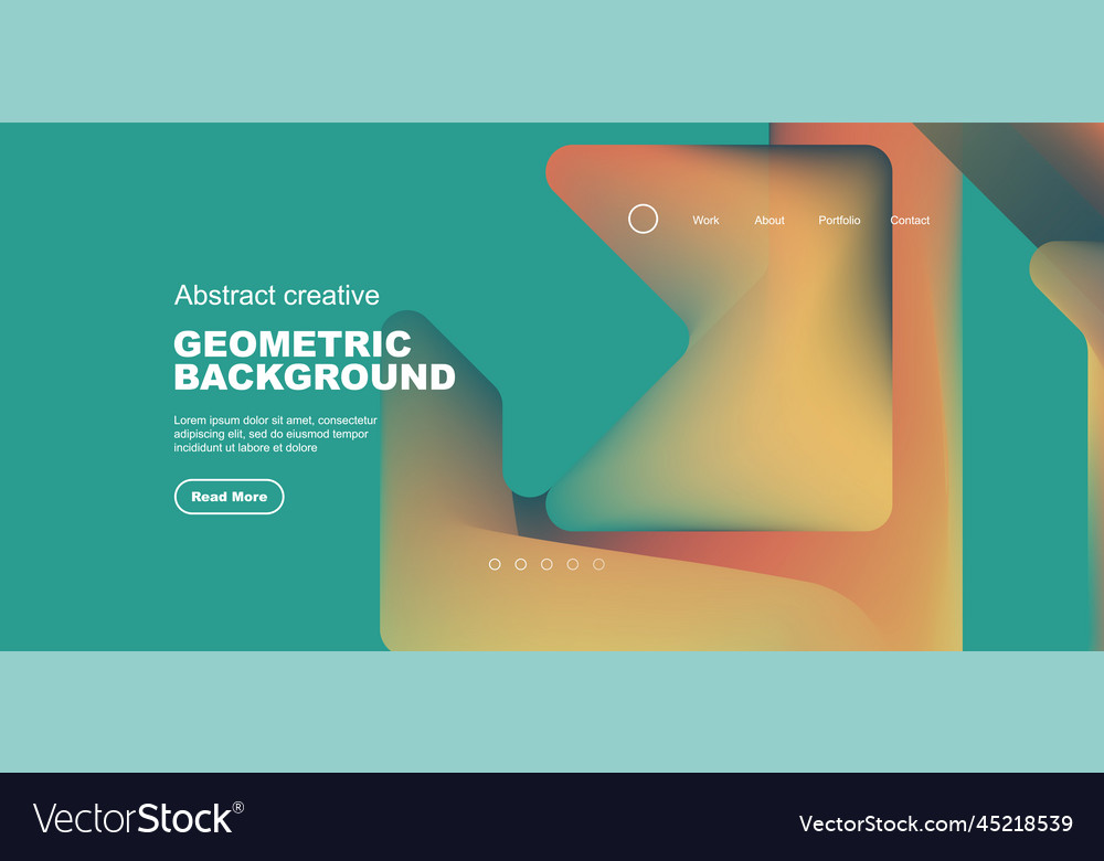 Fluid gradient triangles landing page background vector image Fluid gradient triangles landing page background