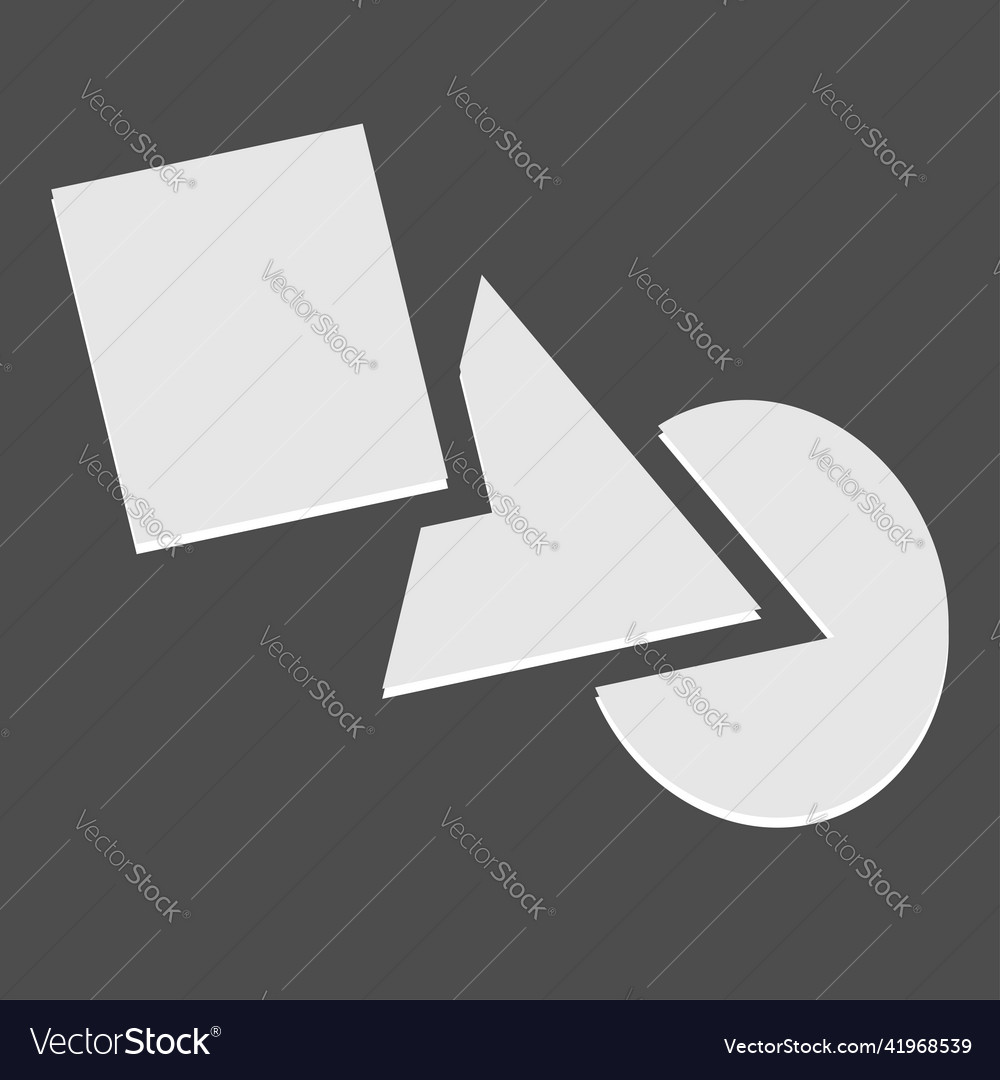 Geometric icon logo shape with overlapping circle vector image Geometric icon logo shape with overlapping circle
