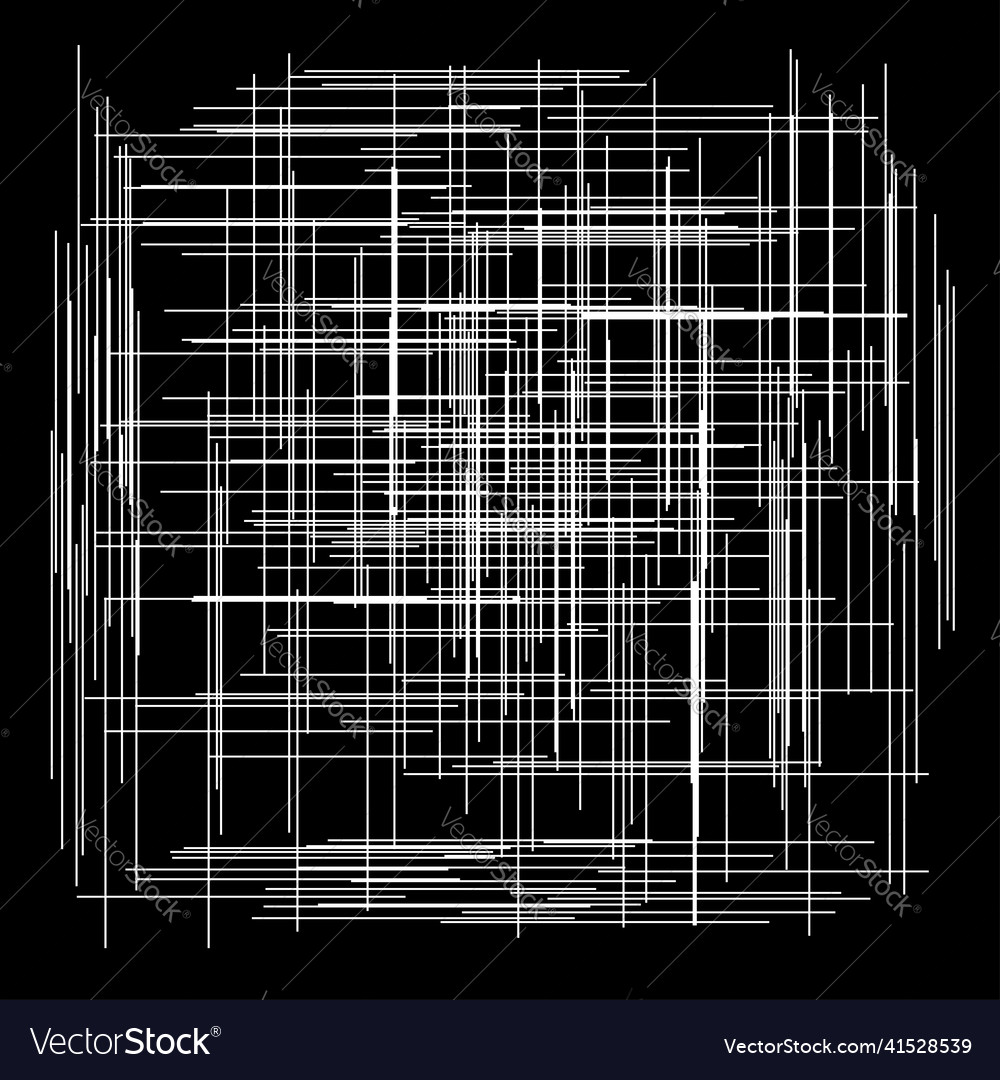 Grid mesh of random lines reticle grating