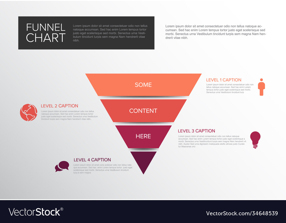 Infographic funnel level layers template