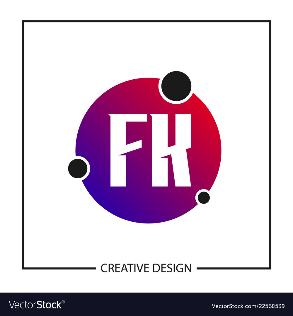 Initial letter logo fk template design