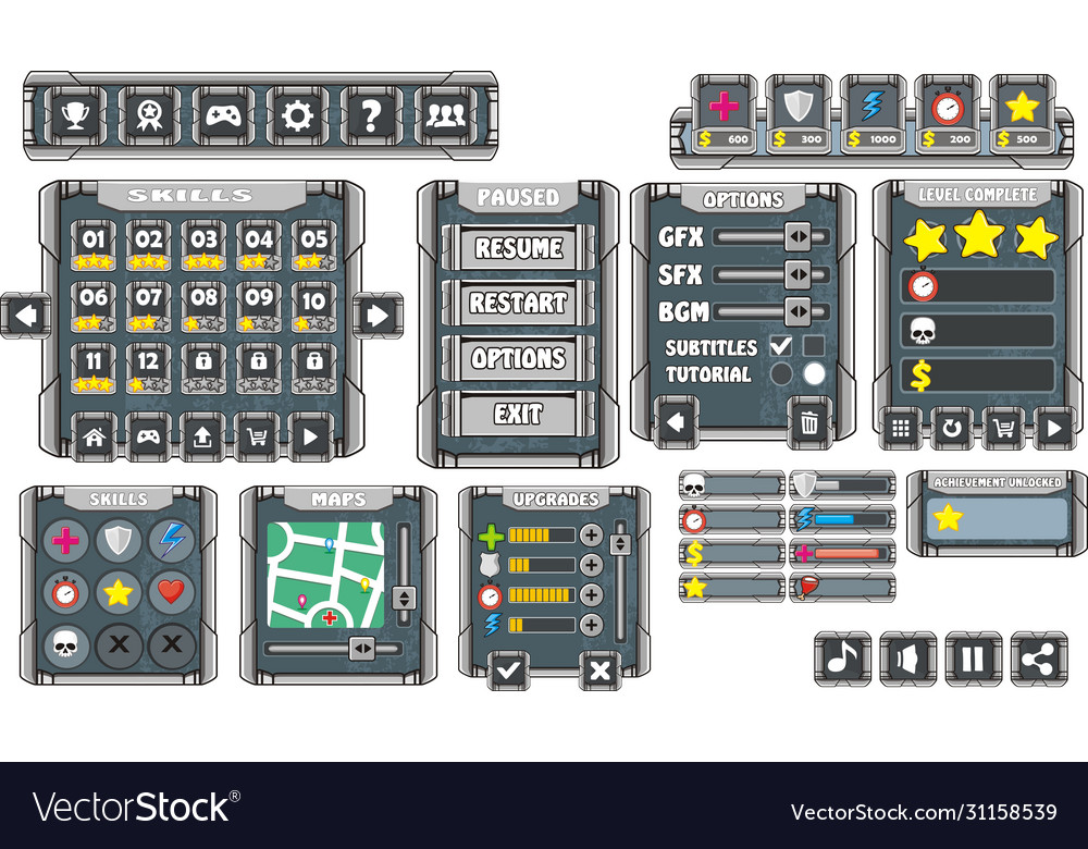 Plattform Spiel UI
