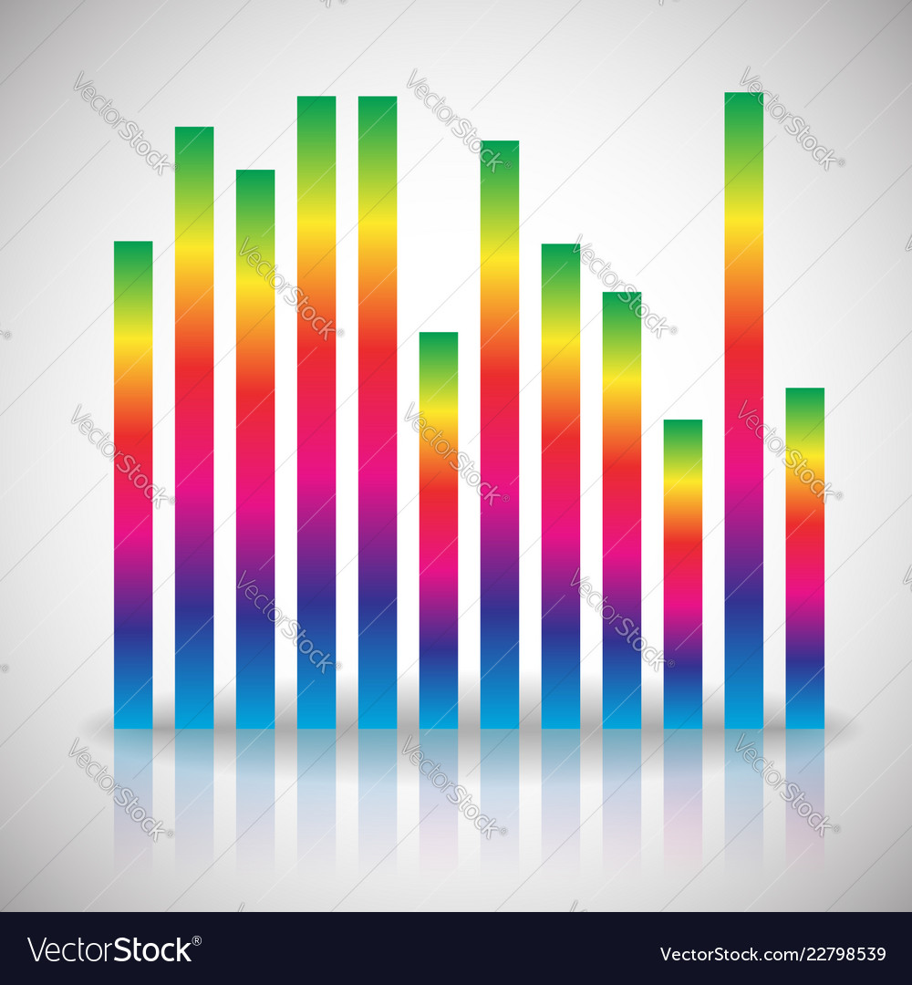 Single colorful eq equalizer element isolated