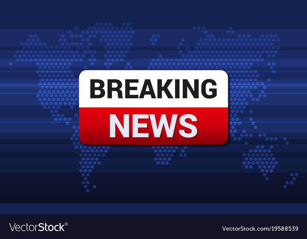 Tv Breaking News Screen Background Royalty Free Vector Image