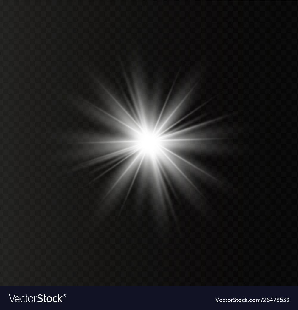 White glowing light Royalty Free Vector Image - VectorStock