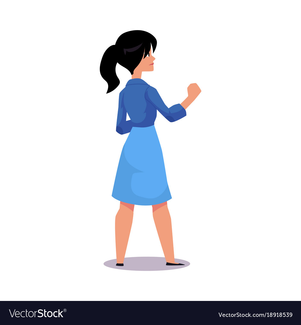 Woman girl standing in boxing fighting position Vector Image