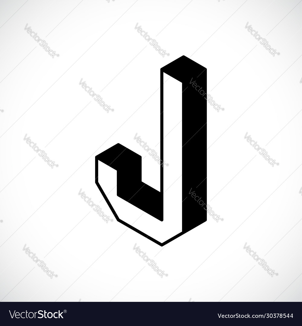 3d letter j logo icon design template element Vector Image