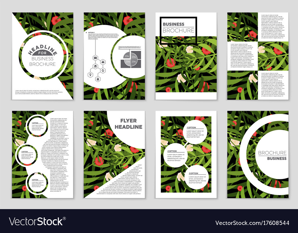 Abstract layout background set for art