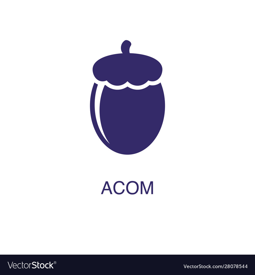 Acom element in flat simple style on white