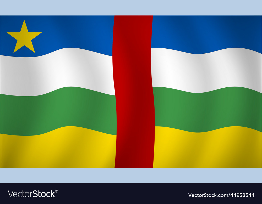 Central African Republic Flag Background Vector Image