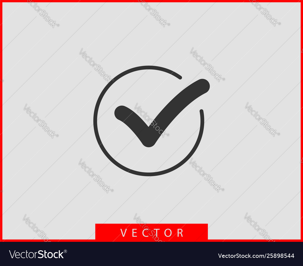 Check mark icon symbol design element Vector Image Check mark icon symbol design element