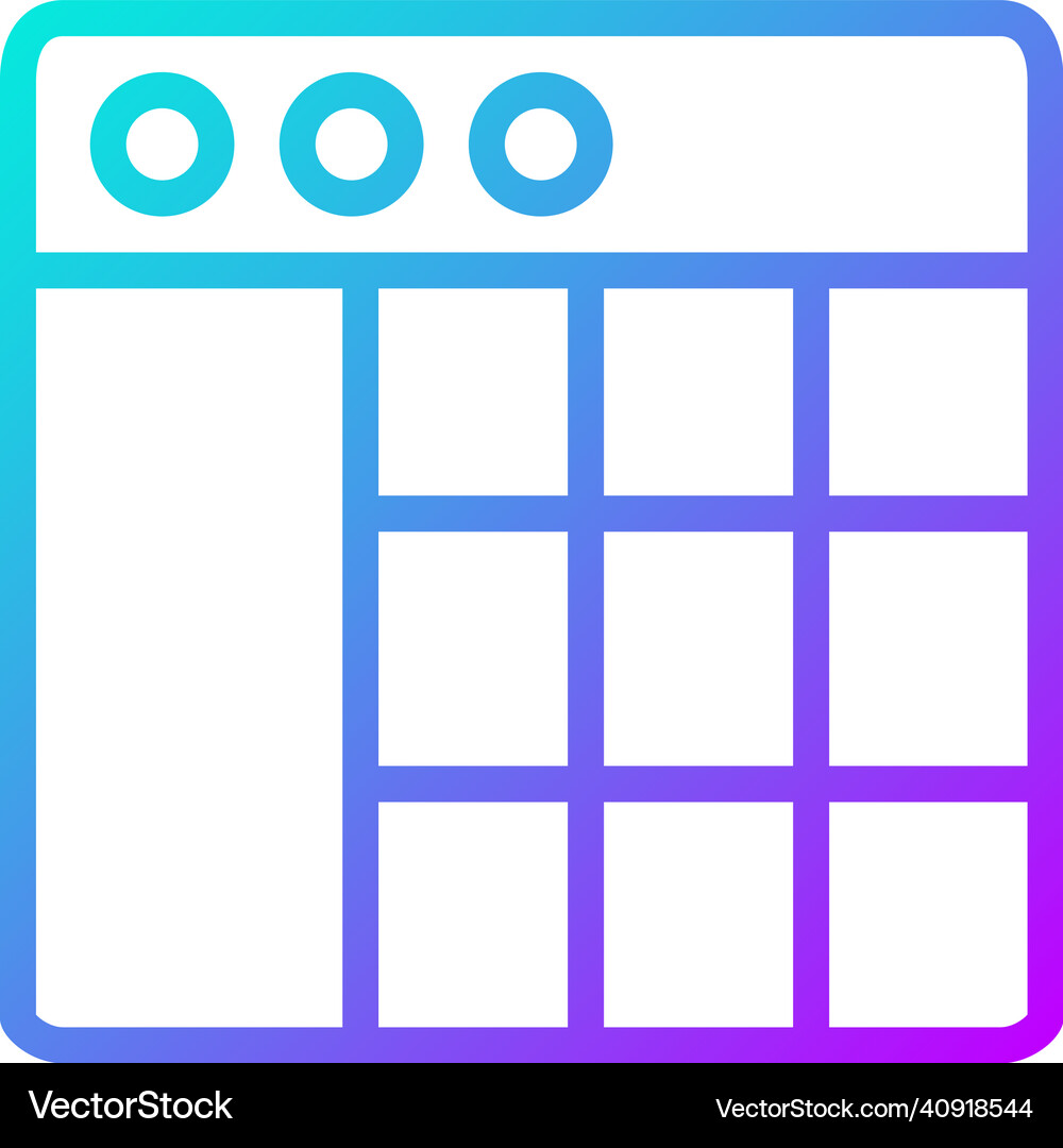 Data mining statistics gradient linear icon Vector Image