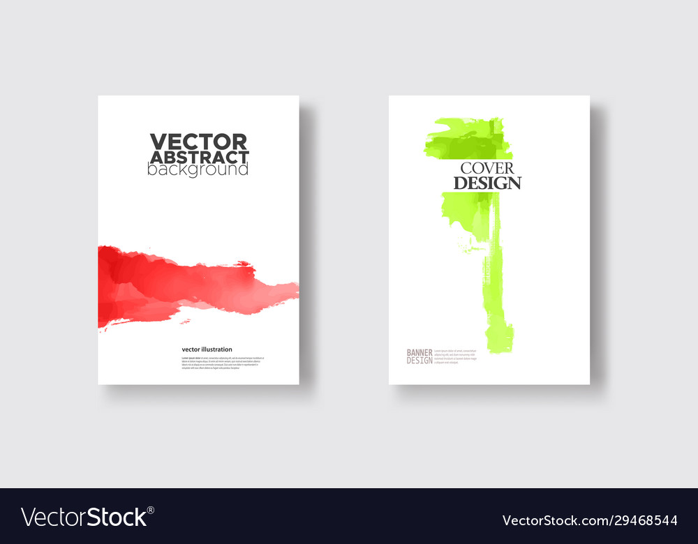 Elegant Brochure Template Design Ink Brush Element