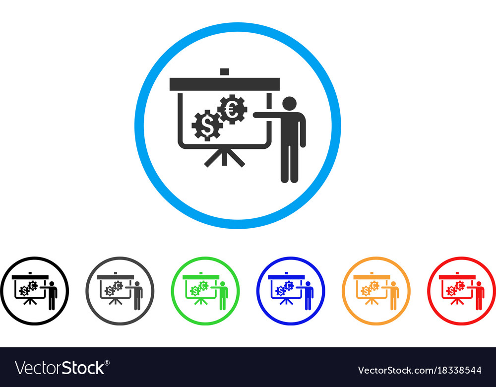 International banking project rounded icon