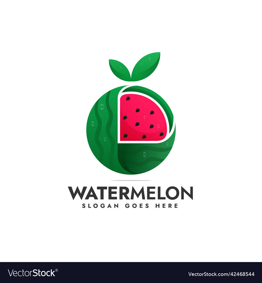 Logo watermelon gradient colorful style