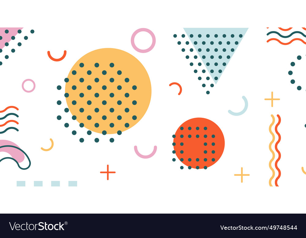 Modern abstract background with memphis elements Vector Image Modern abstract background with memphis elements