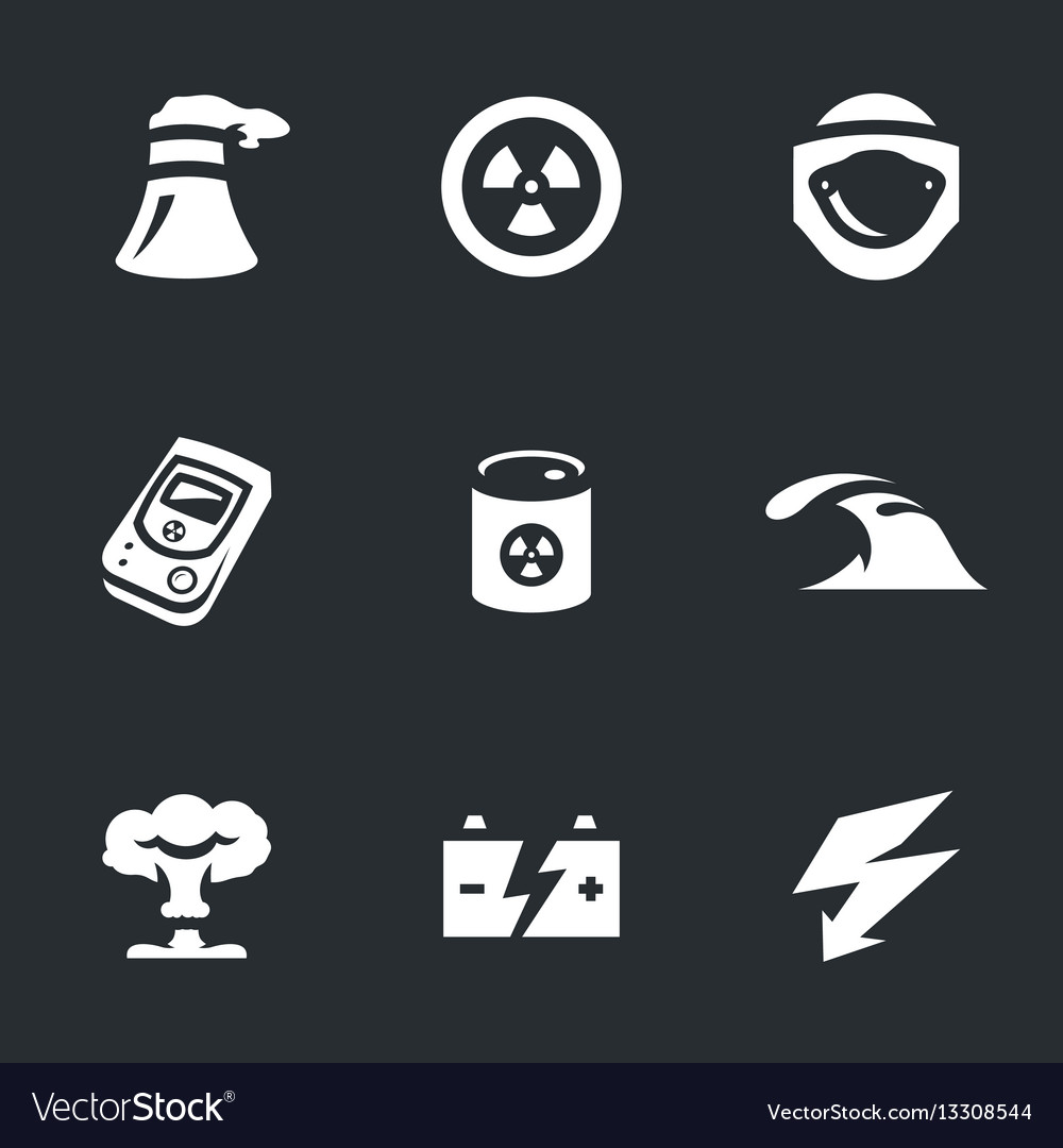 Nuclear Power Icons Set