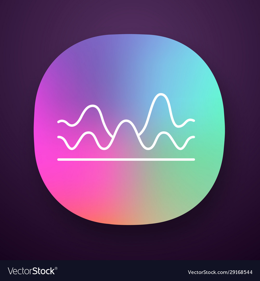 Overlapping waves app icon sound wave Vector Image Overlapping waves app icon sound wave