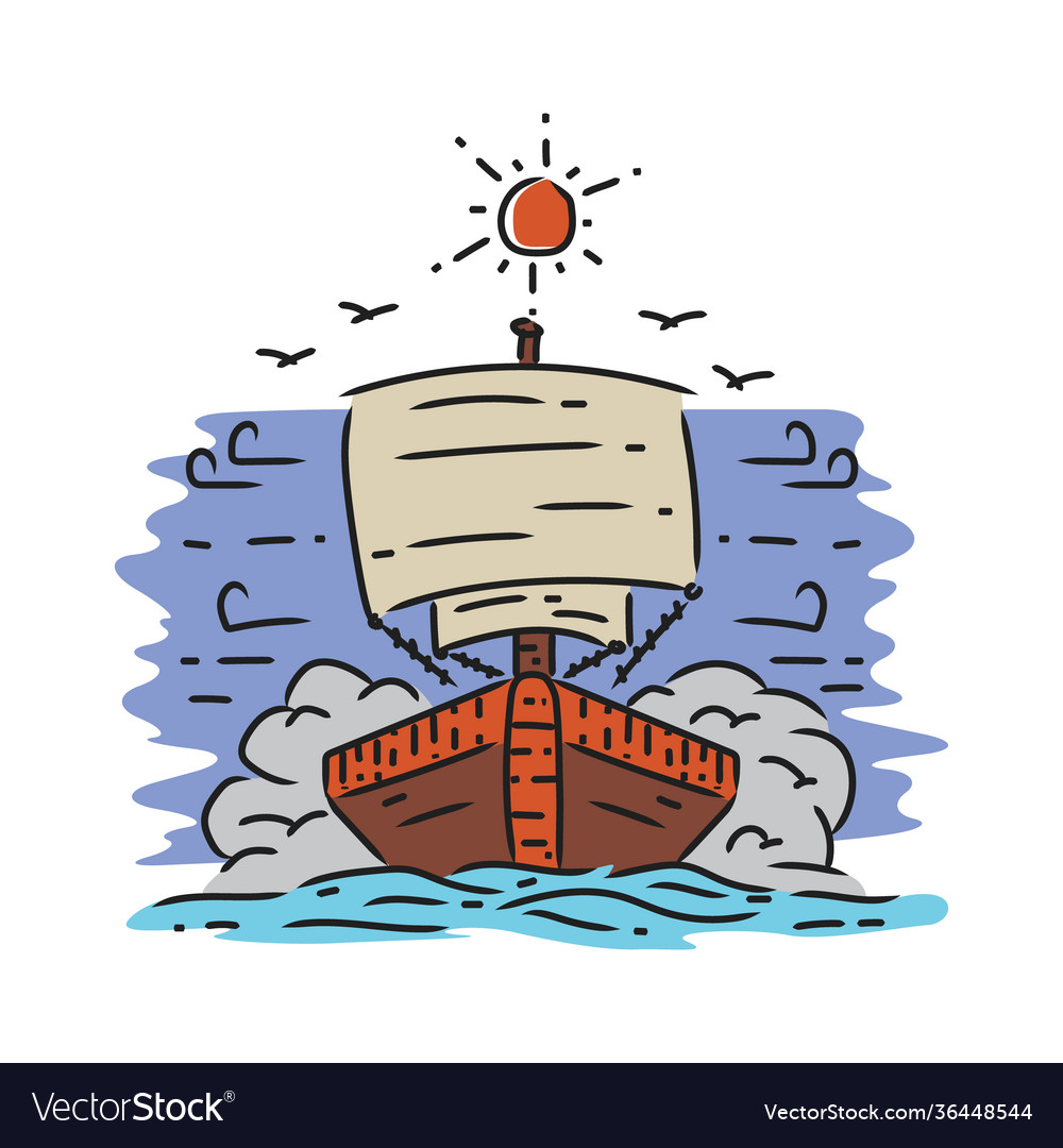 Pirate in sea design on white background