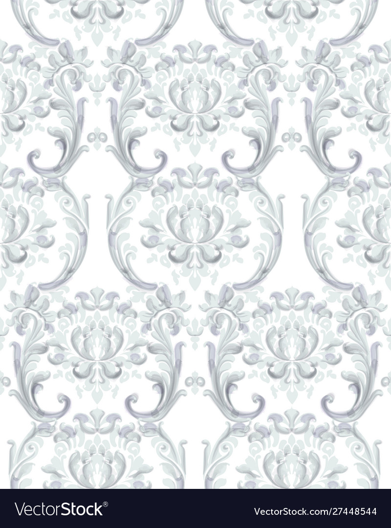 Rococo texture pattern vector image Rococo texture pattern