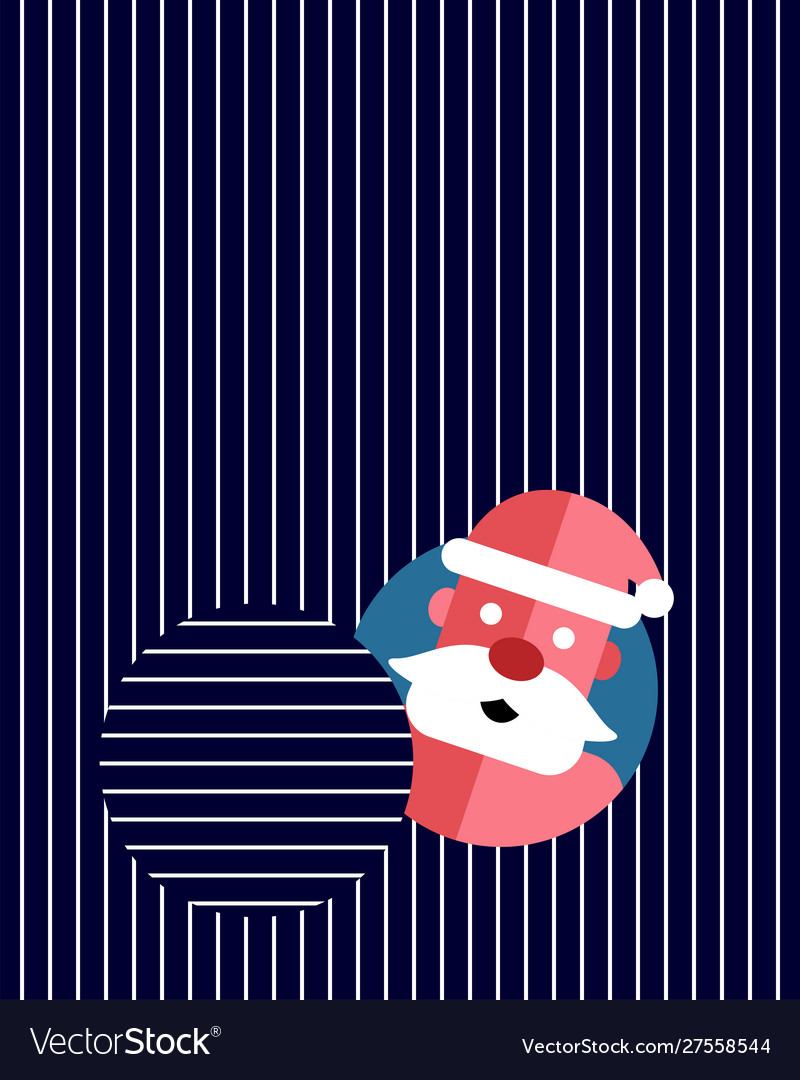 Santa claus face come out blue background