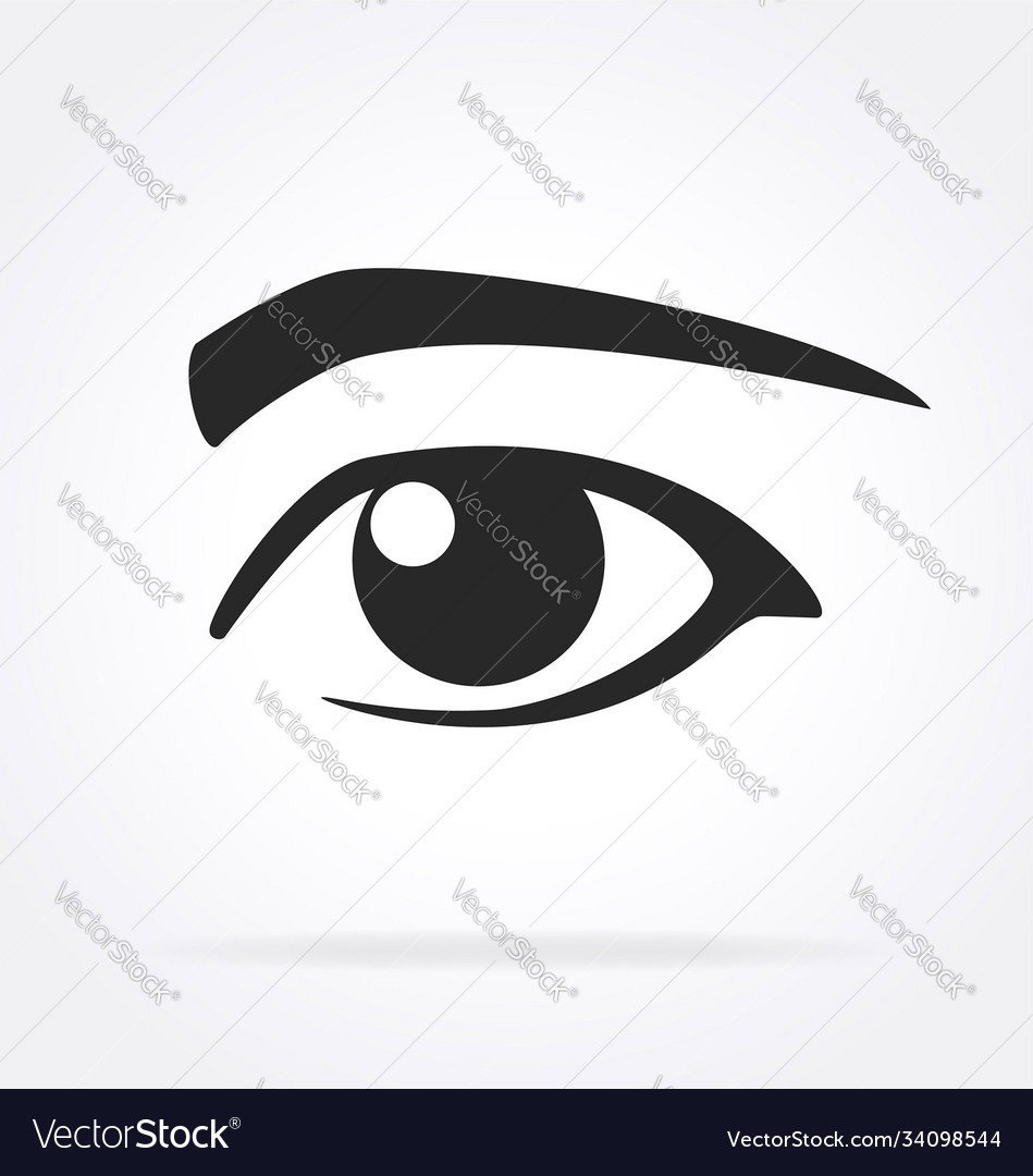 Simple human eye icon Royalty Free Vector Image