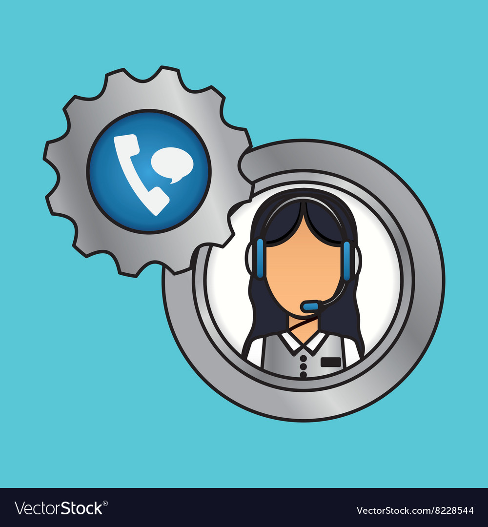 Technical service and call center icon design
