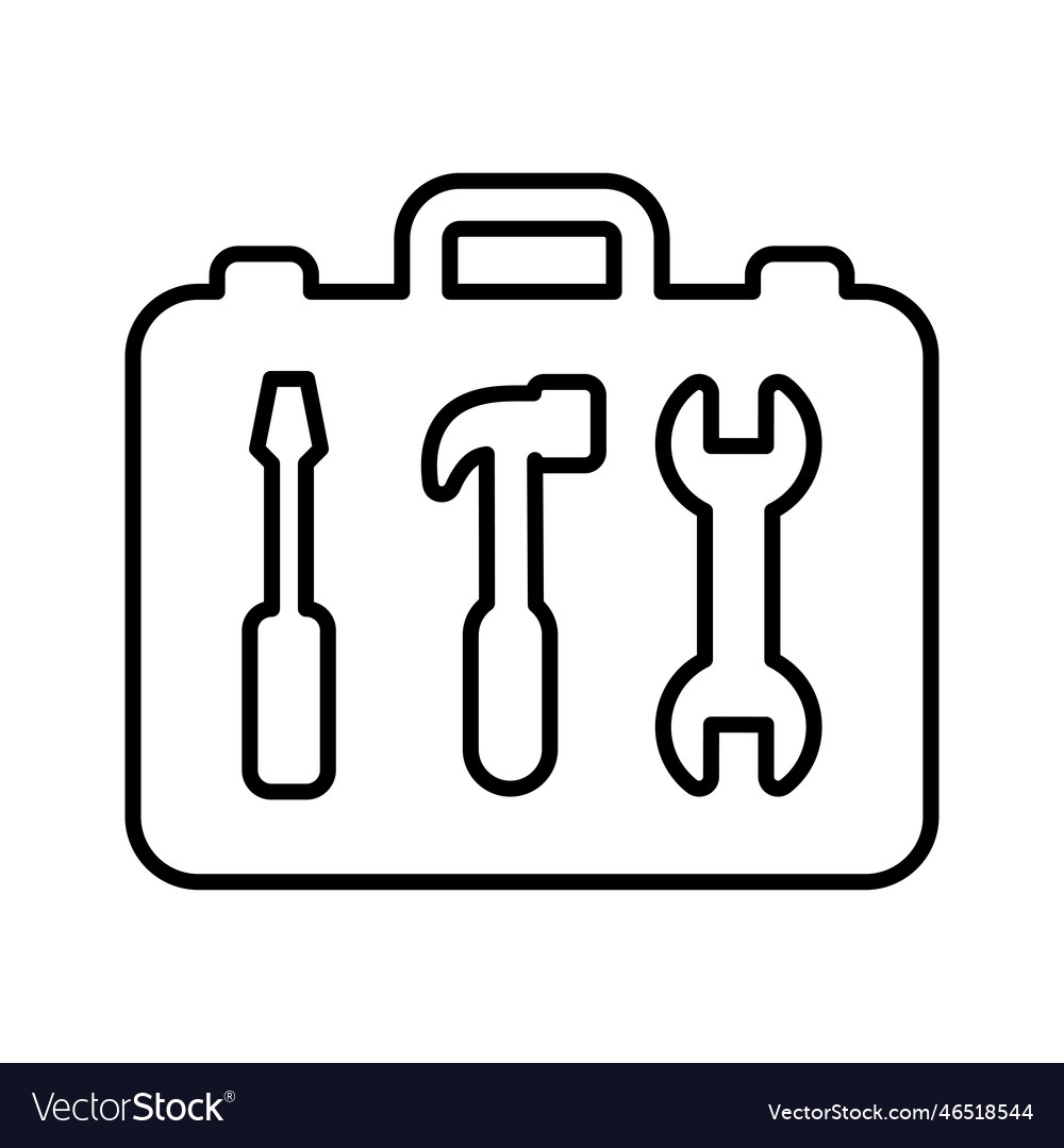 Toolbox icon line outline design