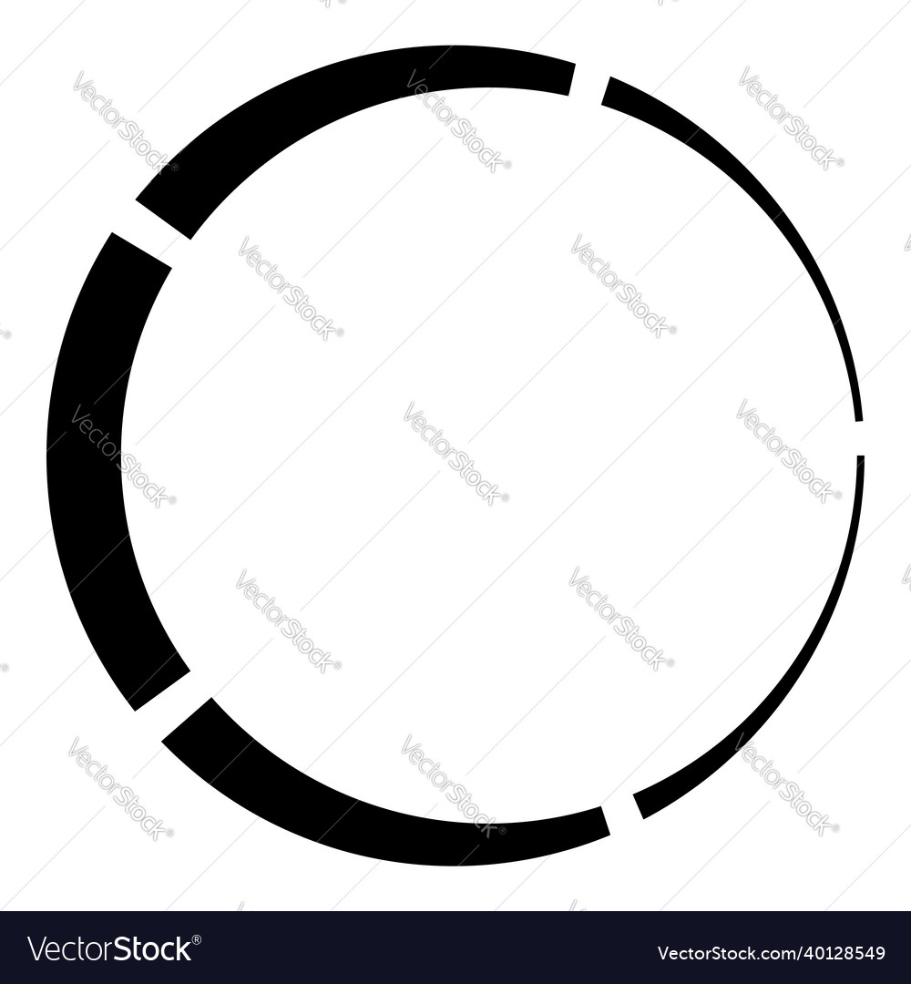 5 Teilschnitt segmentiert Kreis abstrakt gestrichelt vector image 5 Teilschnitt segmentiert Kreis abstrakt gestrichelt