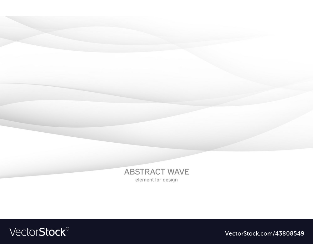 Abstract white background with smooth gray lines vector image Abstract white background with smooth gray lines