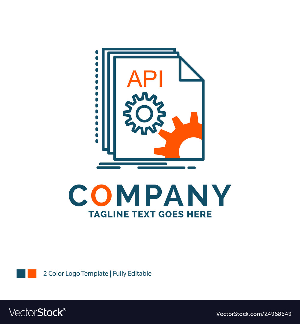 Api app coding developer software logo design vector image Api app coding developer software logo design